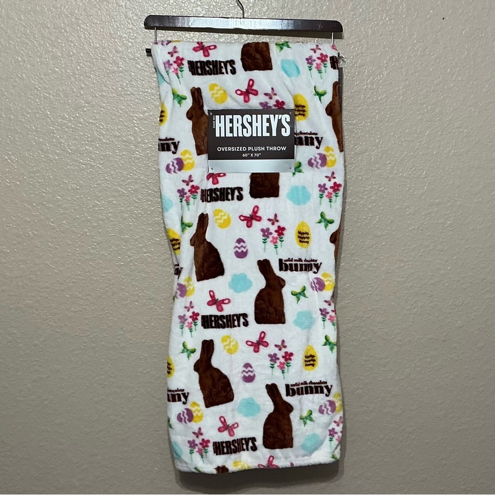 Hershey's Oversized Chocolate Easter Bunny Plush Throw